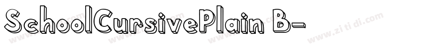 SchoolCursivePlain B字体转换